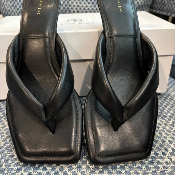 Anine Bing Black Viola Kitten Heel Black 37